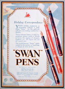 Publicité pour les stylos Swan, 1906