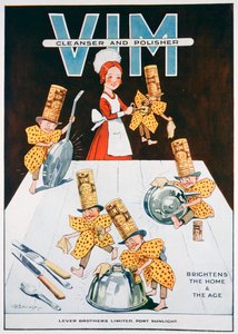 Publicité pour le nettoyant et polisseur Vim, 1919