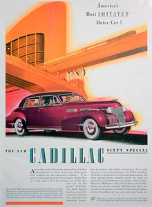 Publicité pour la voiture Cadillac Sixty Special, 1940