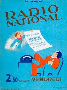 Publicité pour la Radio Nationale Française, 20ème siècle