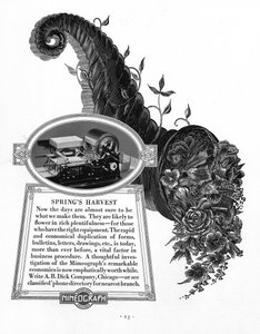 Publicité pour le mimeographe Edison, années 1900-1910