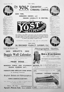 Page de publicité du magazine King, 14 décembre 1901