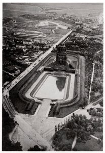 Vue aérienne du Völkerschlachtdenkmal, Leipzig, Allemagne, depuis un Zeppelin, vers 1931-1933 - Unbekannt