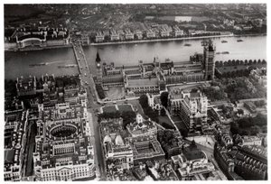 Vue aérienne de Westminster, Londres, depuis un Zeppelin, 1931 - Unbekannt