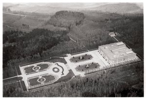 Vue aérienne du Palais de Herrenchiemsee, Bavière, Allemagne, depuis un Zeppelin, vers 1931-1933 - Unbekannt