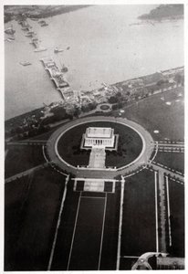 Vue aérienne du Lincoln Memorial, Washington DC, USA, depuis un Zeppelin, 1928 1933