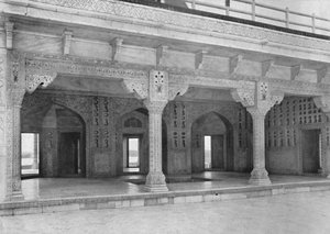 Agra. Une chambre dans la tour de jasmin, vers 1910