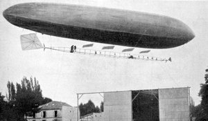 Alberto Santos-Dumont volant son dirigeable numéro 10