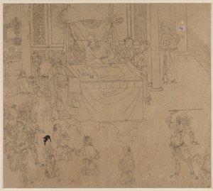 Album de thèmes taoïstes et bouddhistes : Rois des Enfers : Feuille 35, 1200s - Unbekannt