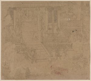 Album de thèmes taoïstes et bouddhistes : Rois des Enfers : Feuille 37, 1200s - Unbekannt