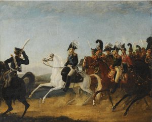 Alexandre Ier de Russie accompagné de son état-major