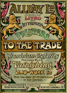 Allday Ltd - publicité, 1907 - Unbekannt