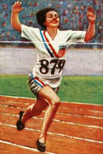 Athlète américaine Betty Robinson, gagnante du 100m féminin, 1928