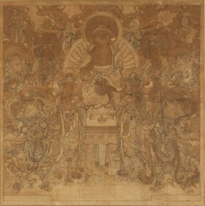 Assemblée du Bouddha Amitabha dans le Paradis Occidental, fin 18ème-début 19ème siècle - Unbekannt