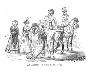 Promenade dans le parc, 1793, vers 1870 - Unbekannt