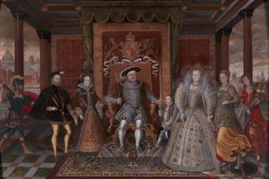 Allégorie de la succession Tudor : La famille de Henri VIII