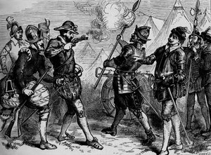 Un incident lors du siège de Leith, 1548-1560, vers 1880