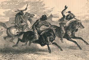 Une course de chevaux indienne, 19e siècle