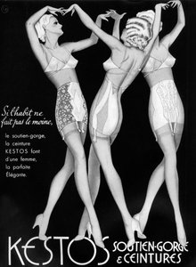 Une publicité pour la lingerie Kestos, 1938