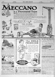 Une page publicitaire dans The Boys Realm, Noël 1921