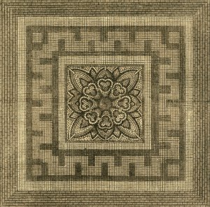 Pavement romain antique trouvé à Threadneedle Street, 1841, 1897