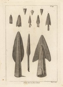 Anciennes pointes de flèches et de dards
