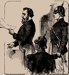 Andrei Zhelyabov devant le tribunal, 1881