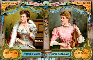 Annette von Essipoff et Marie Soldat, vers 1900
