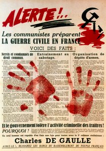 Affiche anti-communiste pro-gaulliste, 1949