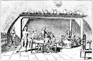 Antoine Laurent Lavoisier, chimiste français du 18ème siècle, investiguant la respiration - Unbekannt