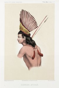 Guerrier Apinage, Brésil, vers 1843-1847