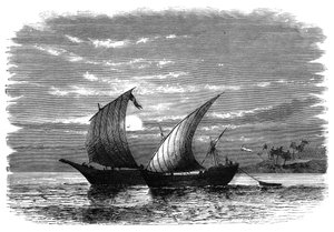 Dhows arabes sur la mer Rouge, vers 1890 - Unbekannt