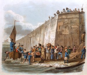 Arrivée à Calais, 1816