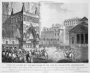 Arrivée à Notre-Dame, 2 décembre 1804, XIXe siècle - Unbekannt