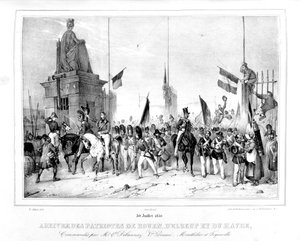Arrivée des patriotes de Rouen, Elbeuf et Le Havre, Paris, 30 juillet 1830