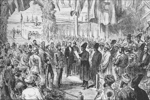 Arrivée du prince de Galles à Bombay, Inde, le 8 novembre 1875