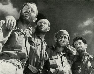 Alors que les Allemands attaquaient à Alamein, ces quatre hommes sont entrés dans les lignes britanniques, vers 1942-1943
