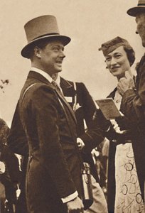 Ascot, juin, 1935 - Roi Édouard, alors prince de Galles, avec Mme Simpson, 1937