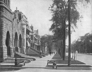 Avenue Ashland, Chicago, Illinois, USA, vers 1900