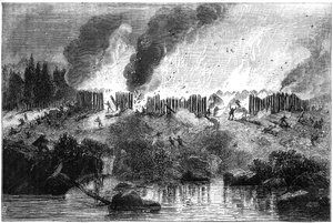 Attaque du fort Pequot, 1637 vers 1880