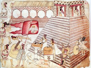 Guerriers aztèques défendant le temple de Tenochtitlan, Mexique - Unbekannt