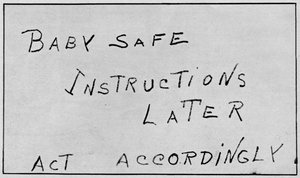Instructions pour la sécurité des bébés, puis agir en conséquence, 1932, 1938 - Unbekannt