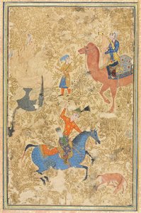 Bahram Gur et Azada, du Shahnama Livre des Rois de Firdausi