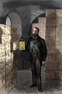 Magasin de billets dans les coffres de la Banque d