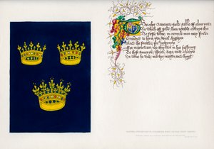 Bannière et poème, 15ème siècle