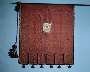 Bannière avec médaillons de la Passion du Christ, 1700s - Unbekannt