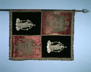 Bannière avec les Armes Royales Quartées d