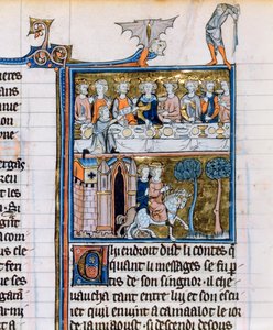 Banquet et cavaliers, vers 1280-1290 - Unbekannt