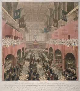 Banquet au Guildhall, ville de Londres, 1814-1815