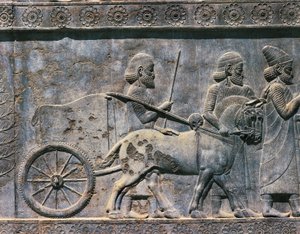 Bas-relief, art persan, VIe siècle